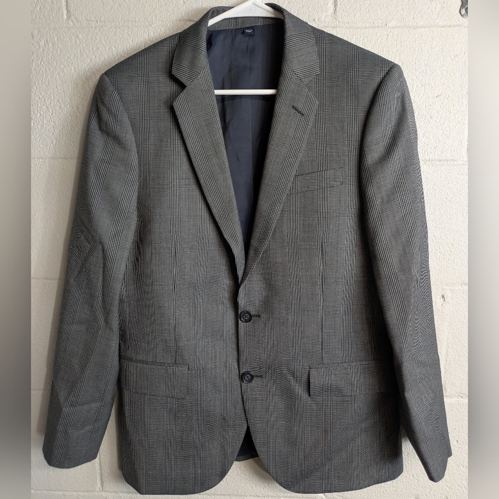 Men's J.Crew Thompson Black Gray Blazer Sz. 38 S